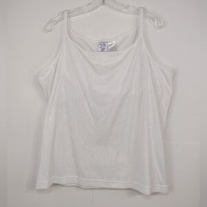 Just My Size women's white plus size stretch jersey size (18/W-20/W)